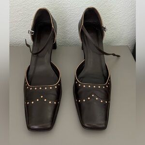 Vintage Coach Brown Mary Jane Heels